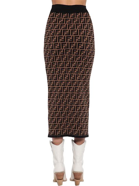 fendi logo skirt replica|farfetch Fendi skirt.